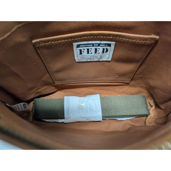 Feed Eleanor Brown Reusable Eco Market Canvas Bag Leather Tote Boho Sustainable - Picture 9 of 11